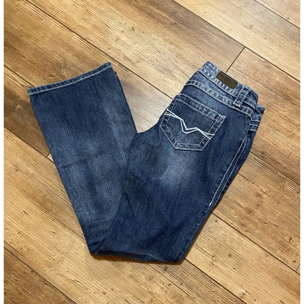 HARLEY DAVIDSON Women's Boot Cut Jeans Sz 0 Medium Wash Low Rise